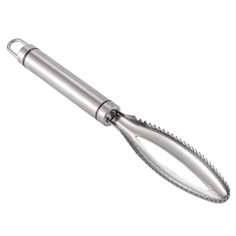 Stainless Steel Fish Scale Remover Planer Scraper - High Quality Utensils Manual Quick Kitchen Accessories (D61)(AK4)