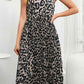 Leopard Print Spaghetti Strap Pleated Dress (BWMT) T - Deals DejaVu