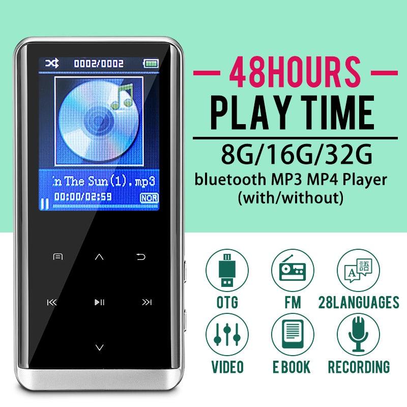 32GB bluetooth MP3 Player Earphones HiFi fm Radio mini USB mp3 Sports MP 4 HiFi Portable Music Players (HA6)(1U57)