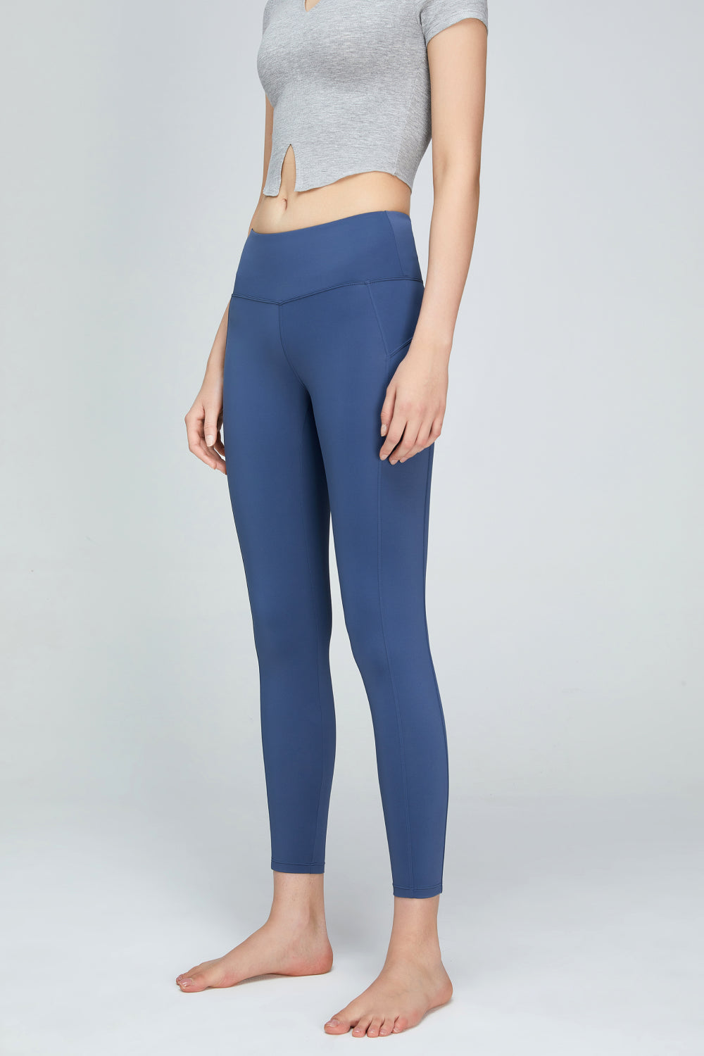 Seam Detail Wide Waistband Sports Leggings (TBL) T