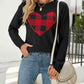 Heart Graphic Round Neck Sweater