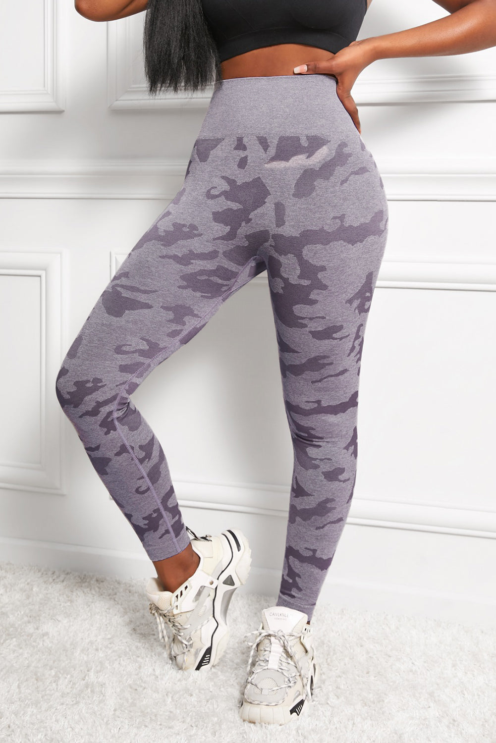 Camo Print Seamless High Waist Yoga Leggings (TBL) T - Deals DejaVu