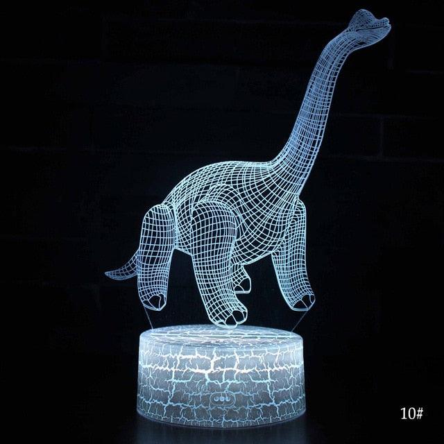 3D LED Night Light Lamp Dinosaur Series 16Color 3D Night light - Remote Control Table Lamps (LL4)1(1U58)