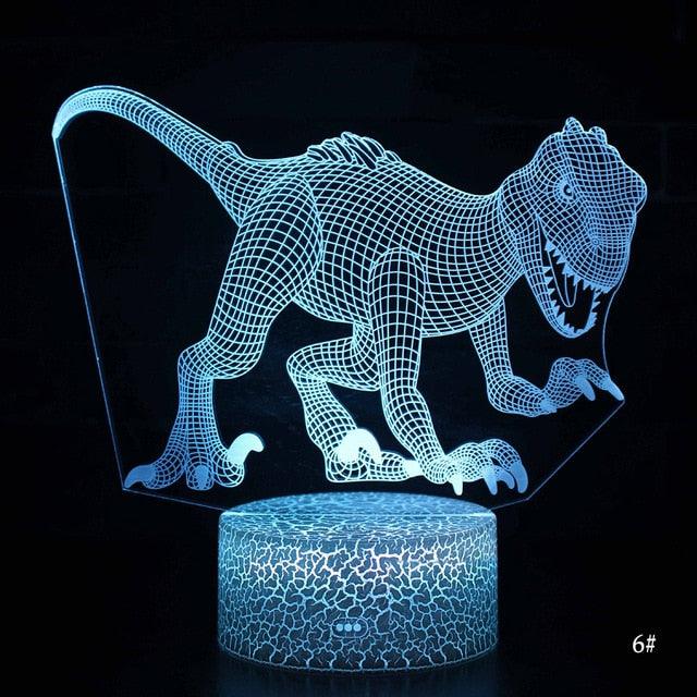 3D LED Night Light Lamp Dinosaur Series 16Color 3D Night light - Remote Control Table Lamps (LL4)1(1U58)