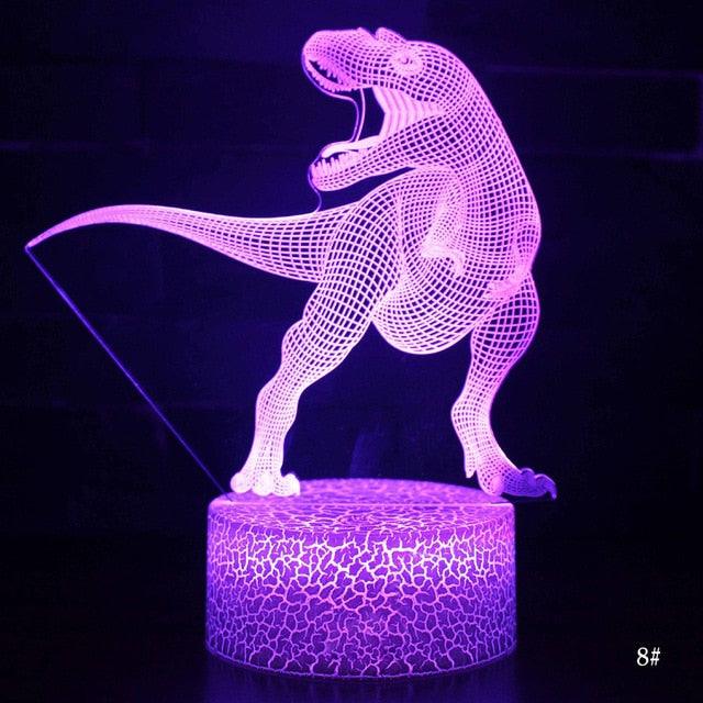3D LED Night Light Lamp Dinosaur Series 16Color 3D Night light - Remote Control Table Lamps (LL4)1(1U58)