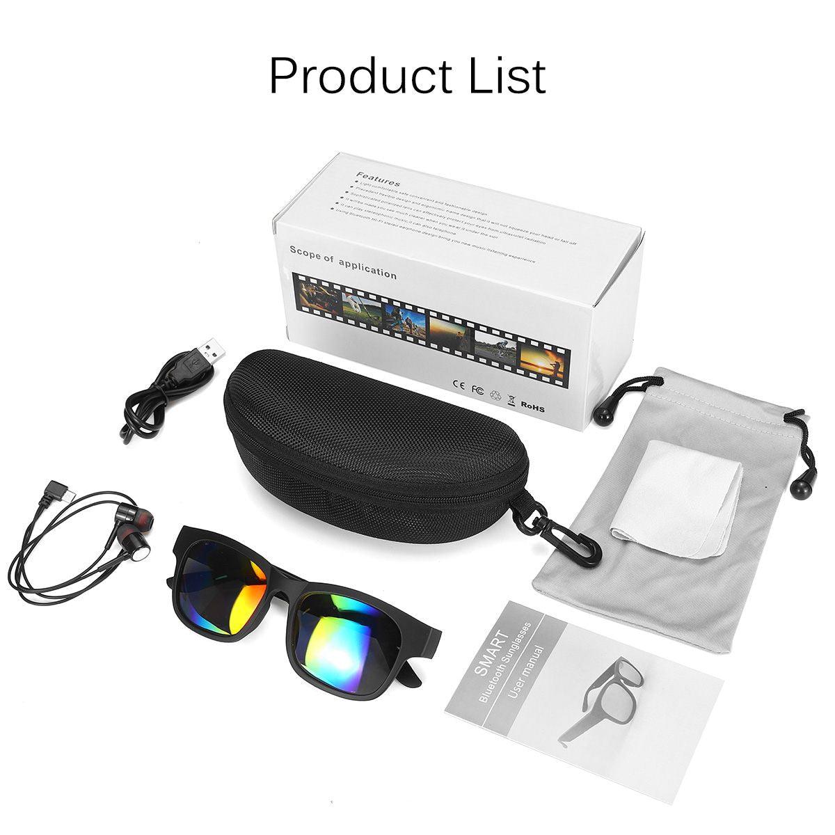 3IN1 bluetooth 5.0 Smart Sports Headphone Sunglasses - IPX7 Headset Earphone Speakers with mic (CT1)(1U60)