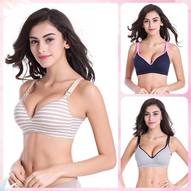 Great Deal 3PC/lot Maternity Nursing Bras - Cotton Breastfeeding Pregnancy Underwear - Breast Feeding Bra (3Z2)(7Z2)