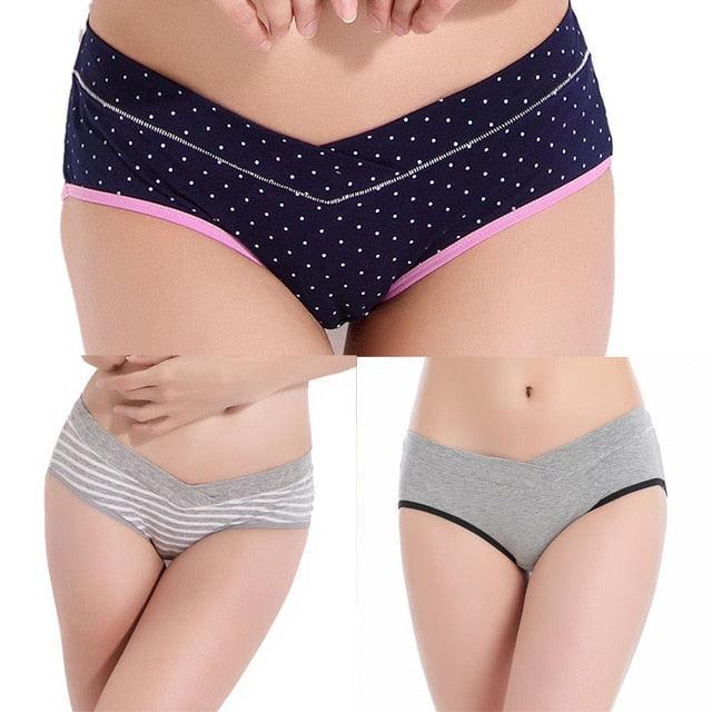 Amazing (3PCS/Lot) NEW Pregnant Women Underwear - Cotton Panties - Low Waist Briefs U-shaped Maternity Panties (5Z2)(F6)