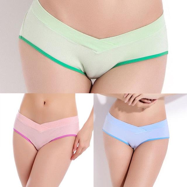 Amazing (3PCS/Lot) NEW Pregnant Women Underwear - Cotton Panties - Low Waist Briefs U-shaped Maternity Panties (5Z2)(F6)
