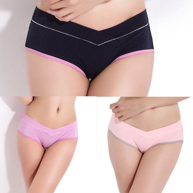 Amazing (3PCS/Lot) NEW Pregnant Women Underwear - Cotton Panties - Low Waist Briefs U-shaped Maternity Panties (5Z2)(F6)