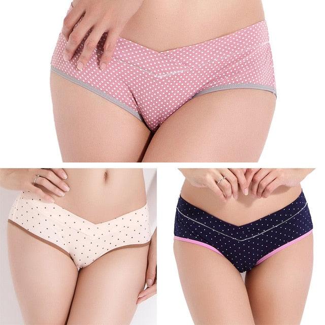 Amazing (3PCS/Lot) NEW Pregnant Women Underwear - Cotton Panties - Low Waist Briefs U-shaped Maternity Panties (5Z2)(F6)