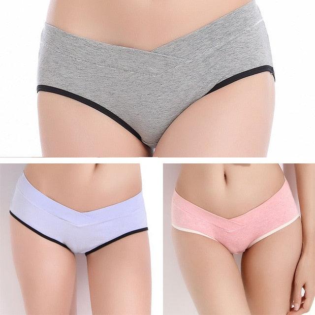Amazing (3PCS/Lot) NEW Pregnant Women Underwear - Cotton Panties - Low Waist Briefs U-shaped Maternity Panties (5Z2)(F6)