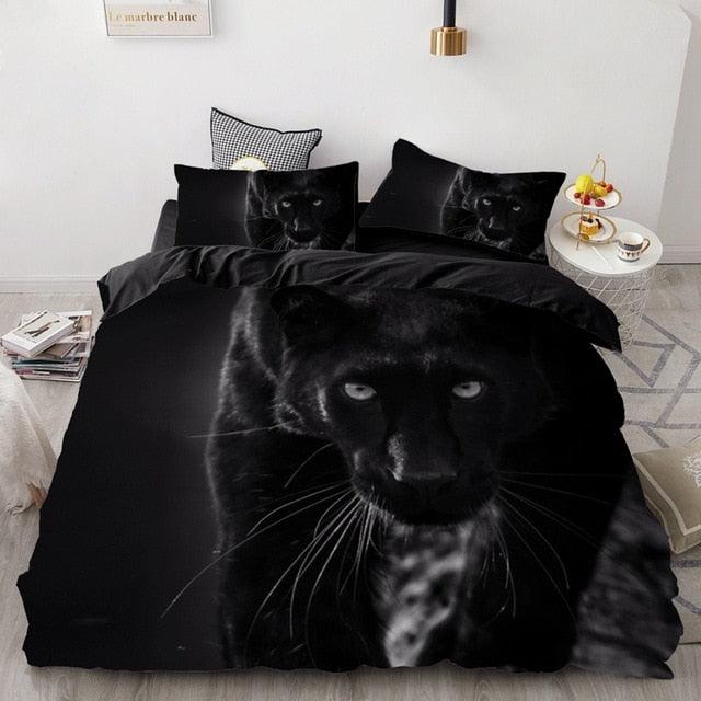 3PCS Wolf Tiger Lion Animal Pattern Bedding Sets - Super King Cover Pillowcase Comforter Textiles Bedding Set(7BM)(8BM)(9BM)(F63)