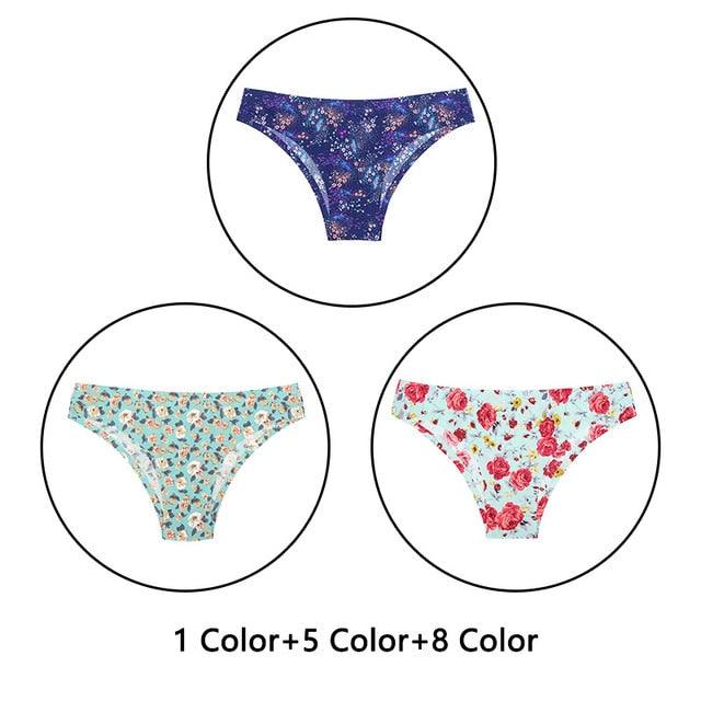 Gorgeous 3Pcs/Lot New Print Briefs Seamless Women's Panties - Sexy Female Ultra Thin Breathable Lingerie (TSP4)(TSP1)