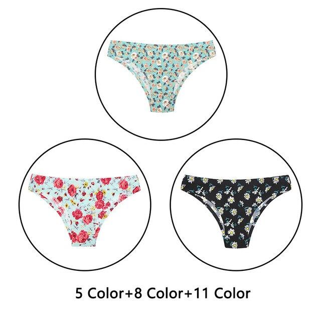 Gorgeous 3Pcs/Lot New Print Briefs Seamless Women's Panties - Sexy Female Ultra Thin Breathable Lingerie (TSP4)(TSP1)