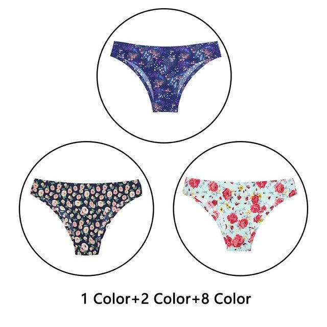 Gorgeous 3Pcs/Lot New Print Briefs Seamless Women's Panties - Sexy Female Ultra Thin Breathable Lingerie (TSP4)(TSP1)