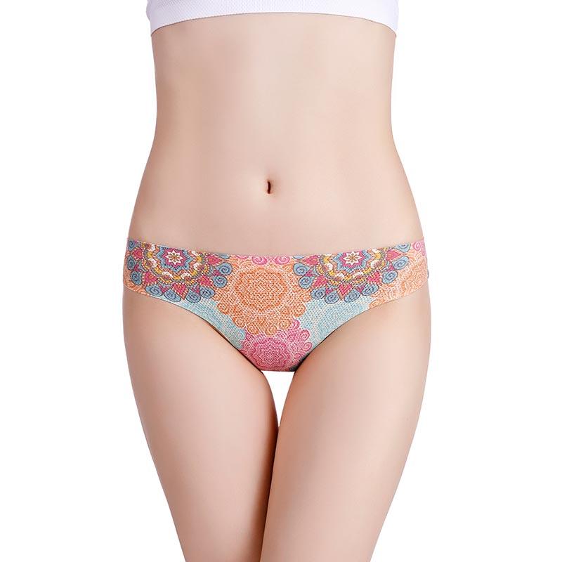 Gorgeous 3Pcs/Lot New Print Briefs Seamless Women's Panties - Sexy Female Ultra Thin Breathable Lingerie (TSP4)(TSP1)