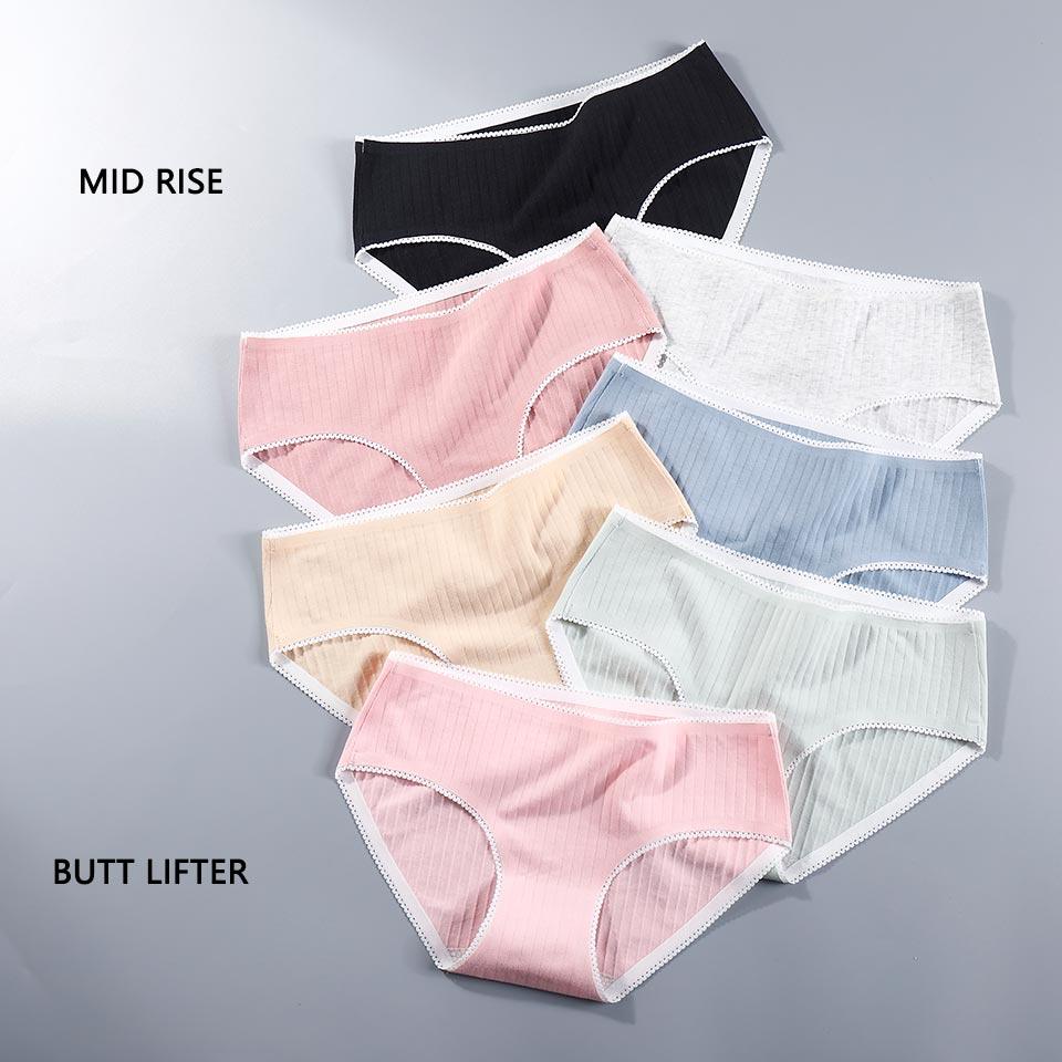 Beautiful 3Pcs Seamless Briefs Cotton Women Panties Lingerie - Mid Rise Sexy Underwear (D28)(TSP3)