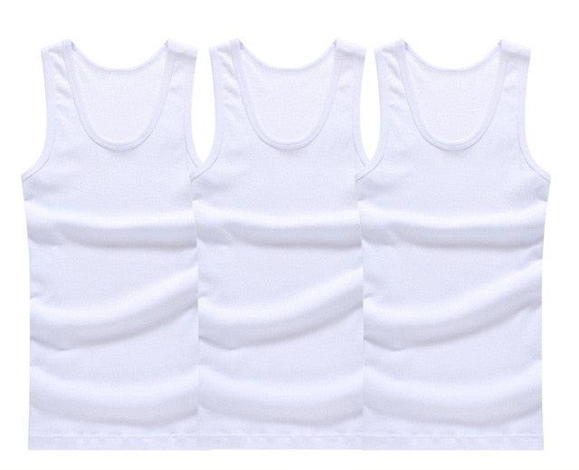 Great 3Pcs/lot Men's Cotton Solid Seamless Underwear -Mens Sleeveless Tank Vest Comfortable Undershirt (D100)(TM7)