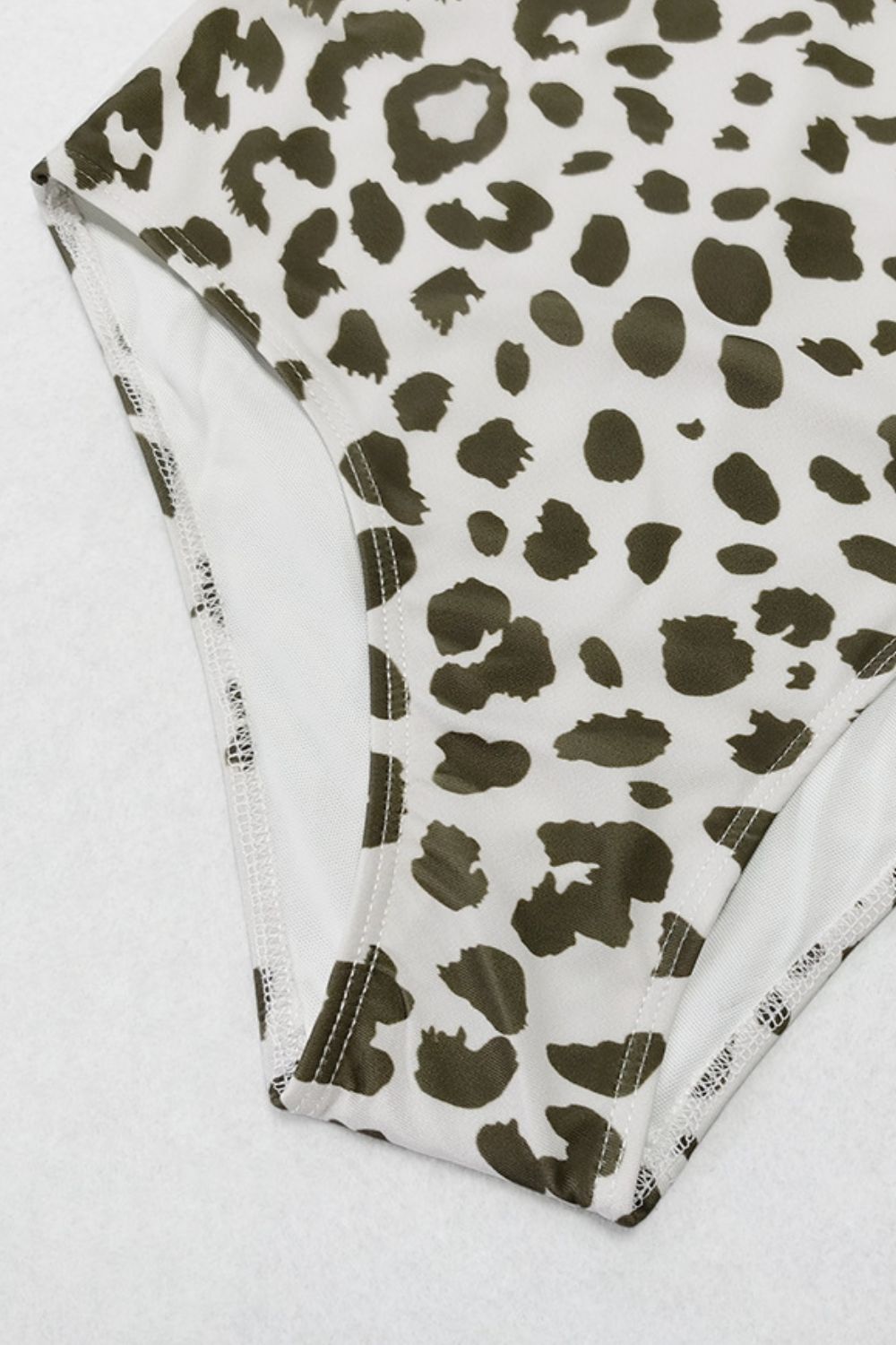 Leopard Print Cutout Lined One-Piece Swimsuit (TB10D) T