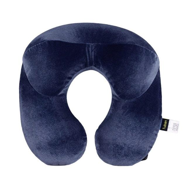 4 Color U-Shape Travel Pillow For Airplane - Inflatable Neck Pillow Travel Accessories (1U105)
