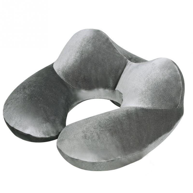 4 Color U-Shape Travel Pillow For Airplane - Inflatable Neck Pillow Travel Accessories (1U105)