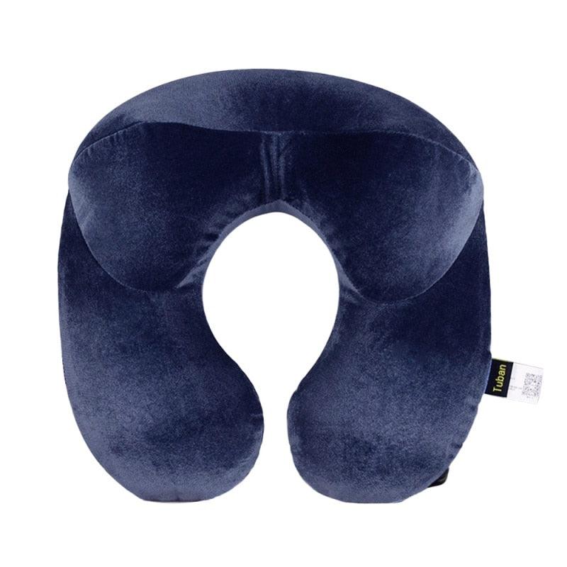 4 Color U-Shape Travel Pillow For Airplane - Inflatable Neck Pillow Travel Accessories (1U105)