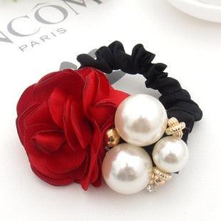 Gorgeous 4 Colors Hair Accessories - Women Fashion Style Big Rose Flower - Hair Bands Elastic (1U88)