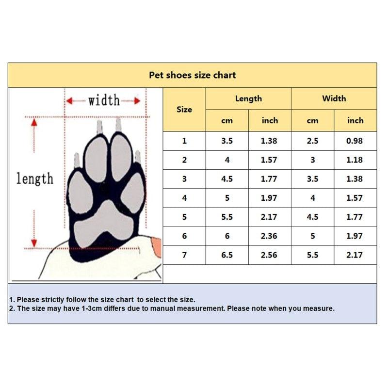 4 Pack/set Pet Winter Rain Boots Set - With Fleece Liner Cartoon Waterproof Anti Slip Shoes For Dogs (2U69)