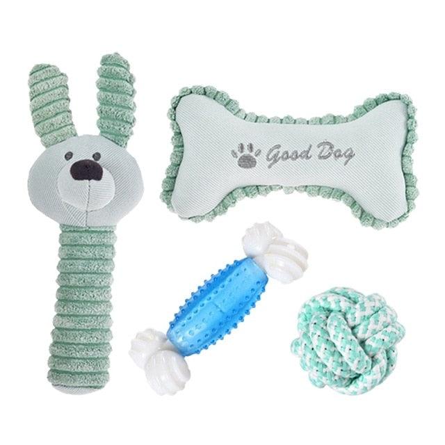 4 Pcs/lot Squeaky Dog Toys - Pet Puppy Plush Sound Chew Toy Set for Small Medium Dogs and Cats (D73)(9W2)(7W2)(8W2)