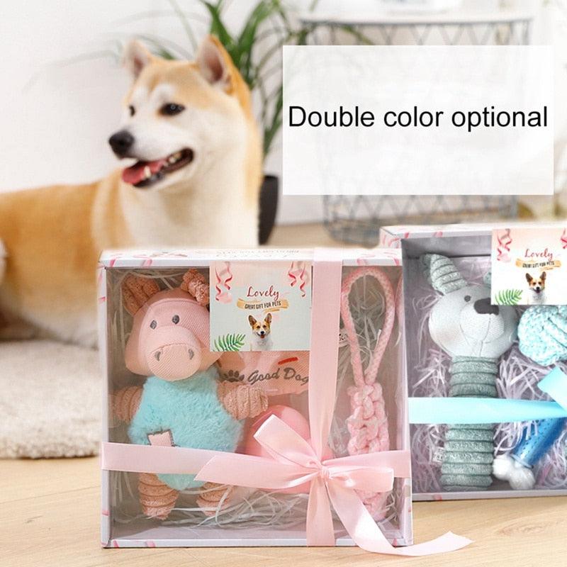 4 Pcs/lot Squeaky Dog Toys - Pet Puppy Plush Sound Chew Toy Set for Small Medium Dogs and Cats (D73)(9W2)(7W2)(8W2)