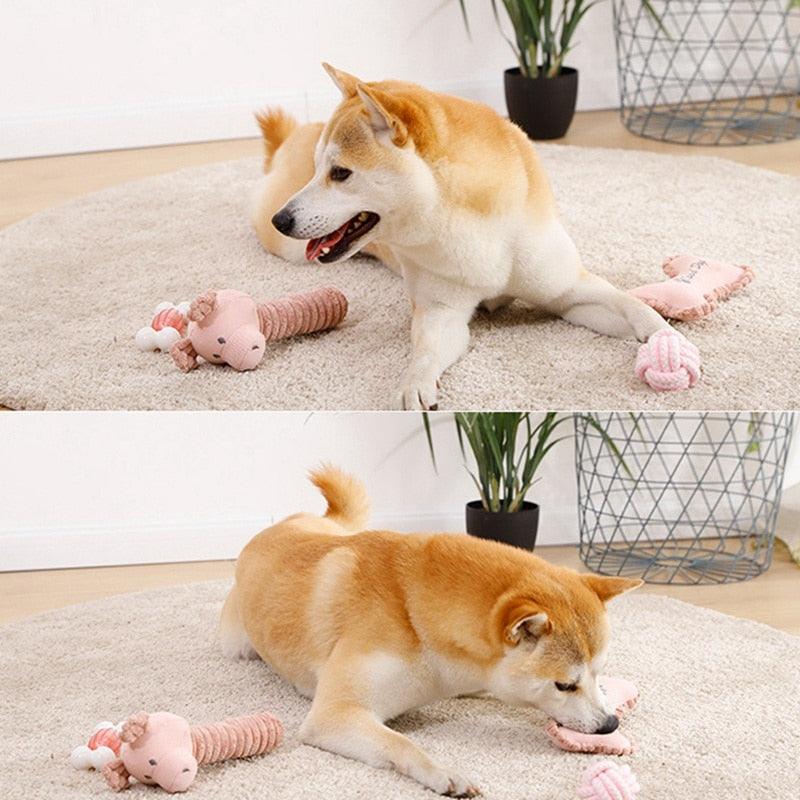 4 Pcs/lot Squeaky Dog Toys - Pet Puppy Plush Sound Chew Toy Set for Small Medium Dogs and Cats (D73)(9W2)(7W2)(8W2)