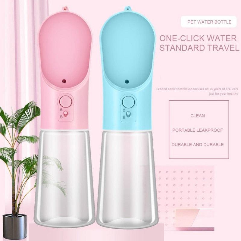 400ML Portable 2 In 1 Pet Water Bottle Dog Large Capacity Leakproof Drinking Feeders - Drinker Outdoor Travel Supplies (2U71)