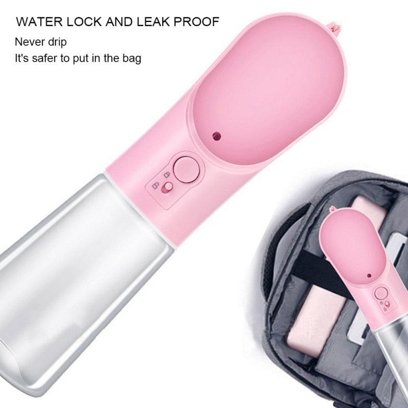 400ML Portable 2 In 1 Pet Water Bottle Dog Large Capacity Leakproof Drinking Feeders - Drinker Outdoor Travel Supplies (2U71)