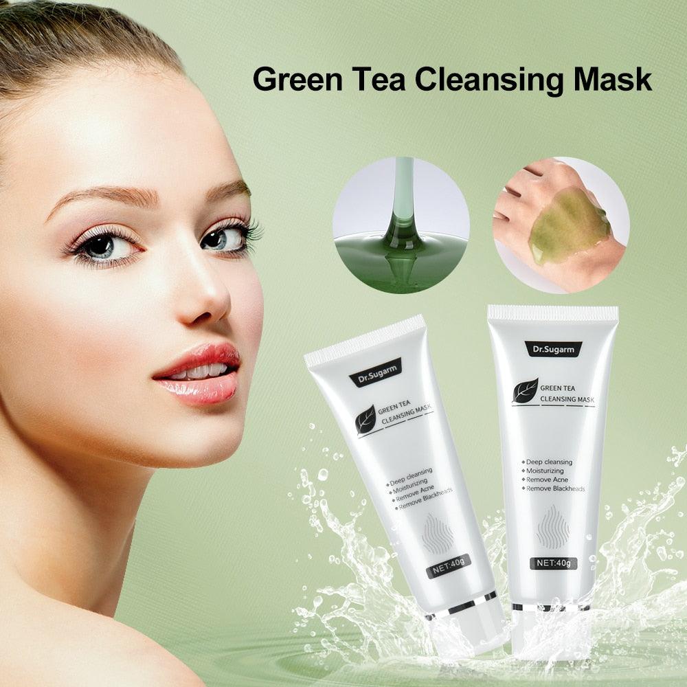 40g Green Tea Blackhead Mask Remove Acne Nose Deep Cleansing Pore Strip Moisturizing Peel Mask (M1)(1U86)