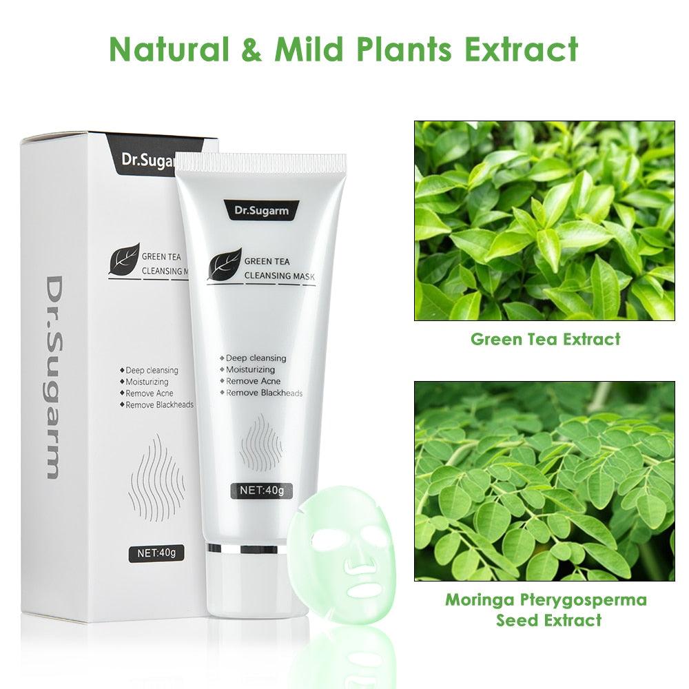 40g Green Tea Blackhead Mask Remove Acne Nose Deep Cleansing Pore Strip Moisturizing Peel Mask (M1)(1U86)
