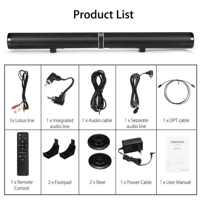 45W 80cm 31.5" Soundbar with Subwoofer HiFi Detachable Wireless bluetooth Home Theatre System (D57)(HA5)(HA2)(1U57)