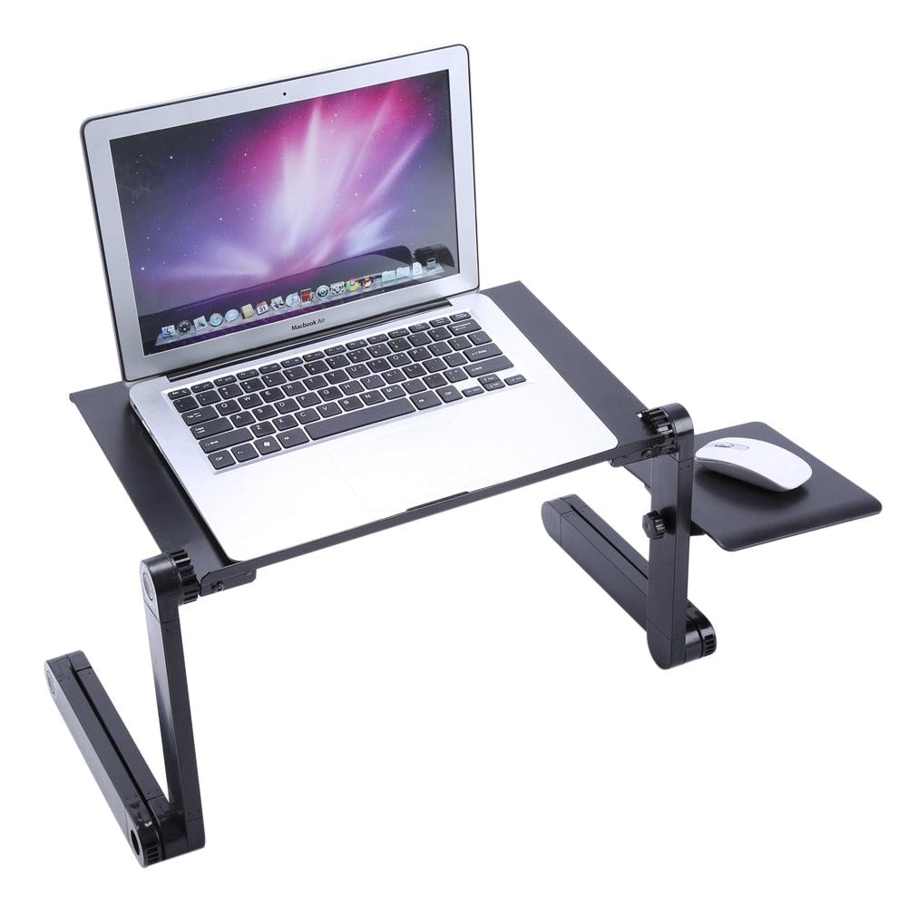 48x26cm Folding Computer Desk Laptop Stand With Mouse Plate Tray - Aluminum Laptop Notebook Desk Stand (TL1)(CA4)(1U51)(1U52)