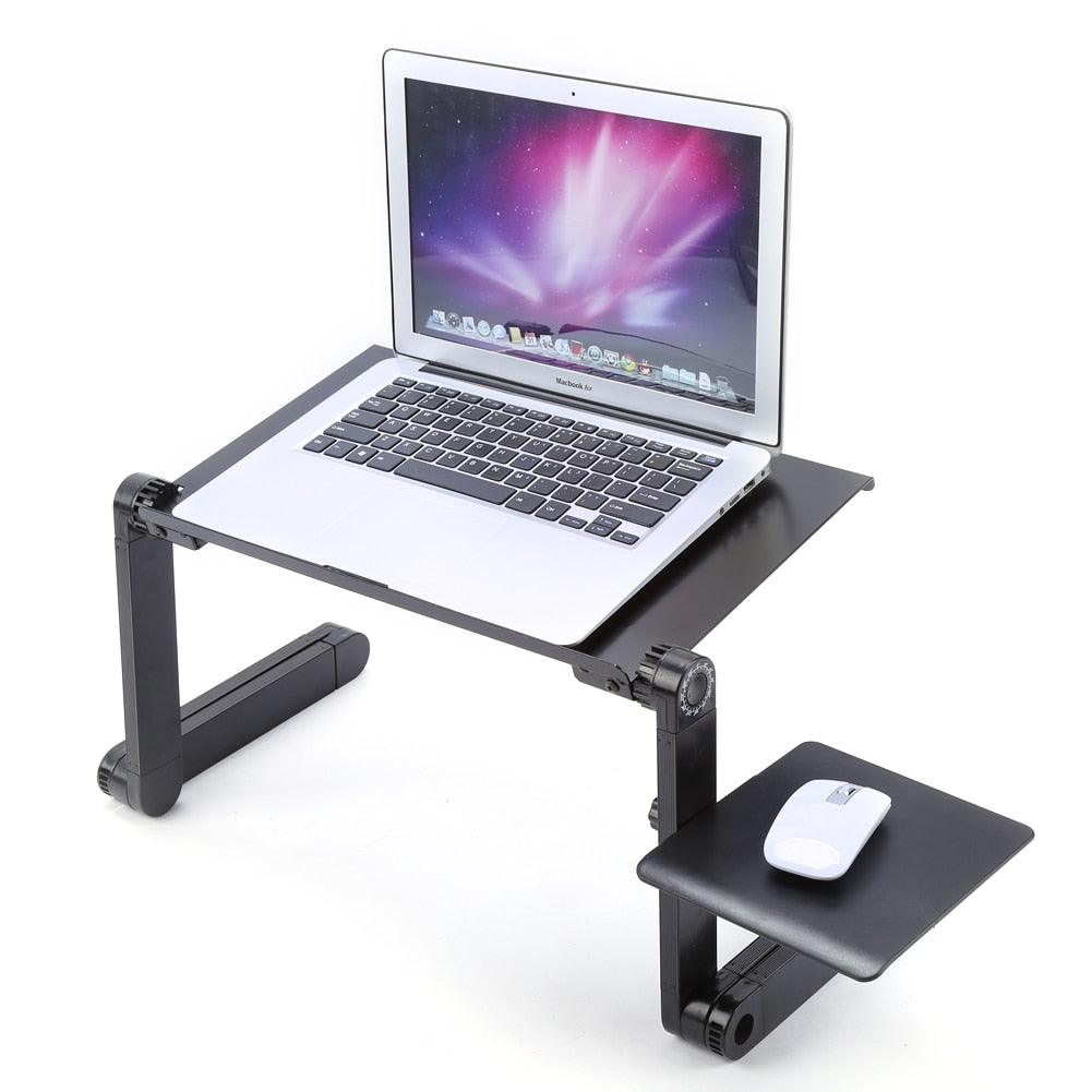 48x26cm Folding Computer Desk Laptop Stand With Mouse Plate Tray - Aluminum Laptop Notebook Desk Stand (TL1)(CA4)(1U51)(1U52)
