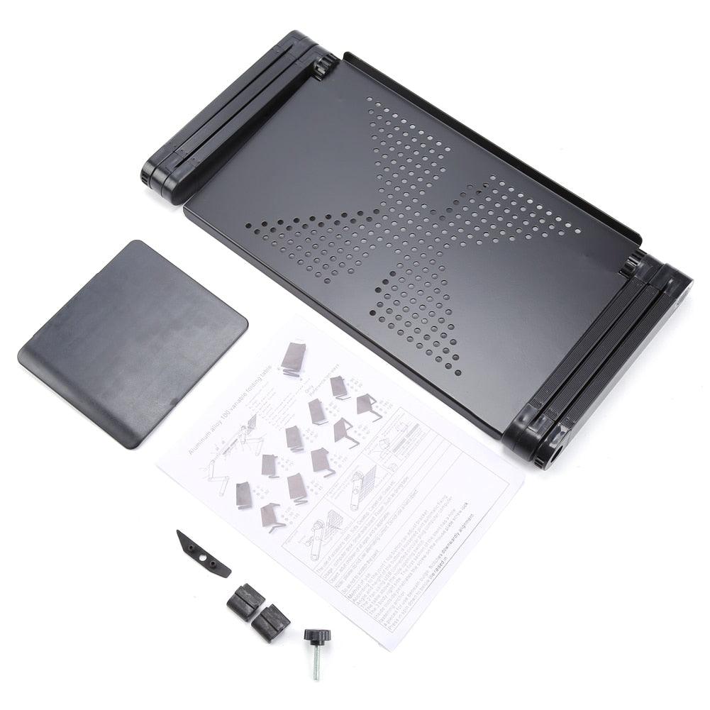 48x26cm Folding Computer Desk Laptop Stand With Mouse Plate Tray - Aluminum Laptop Notebook Desk Stand (TL1)(CA4)(1U51)(1U52)