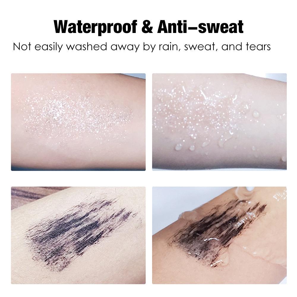 4D Fiber Mascara Diamond Glitter Slender Mascara Waterproof Long Thick Anti-sweat Liquid Lash Extensions (M2)(1U86)(F86)
