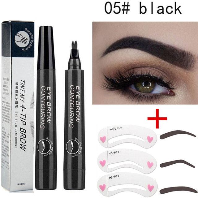 Eyelash Mascara 4D Silk Fiber Long Curling Black Waterproof Silicone Brush Head Lengthening Thicker (M2)(1U86)