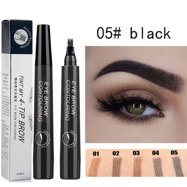 Eyelash Mascara 4D Silk Fiber Long Curling Black Waterproof Silicone Brush Head Lengthening Thicker (M2)(1U86)