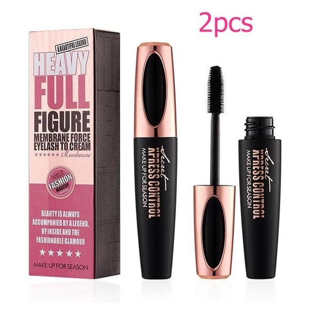 4D Silk Fiber Eyelash Makeup Waterproof Mascara Black Mascara Eye Lashes Extension Curling Mascara (M2)(1U86)