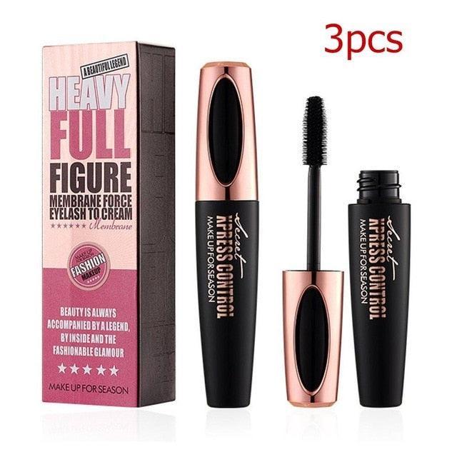 4D Silk Fiber Eyelash Makeup Waterproof Mascara Black Mascara Eye Lashes Extension Curling Mascara (M2)(1U86)