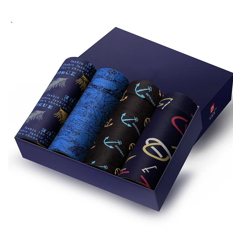 4PCS/Set High Quality Brand Boxer - Men's Underwear U Convex Boxers Shorts (TG6)