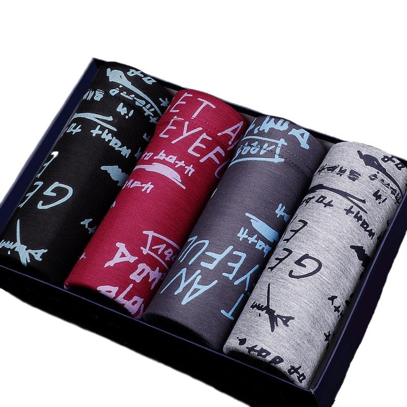 4PCS/Set High Quality Brand Boxer - Men's Underwear U Convex Boxers Shorts (TG6)