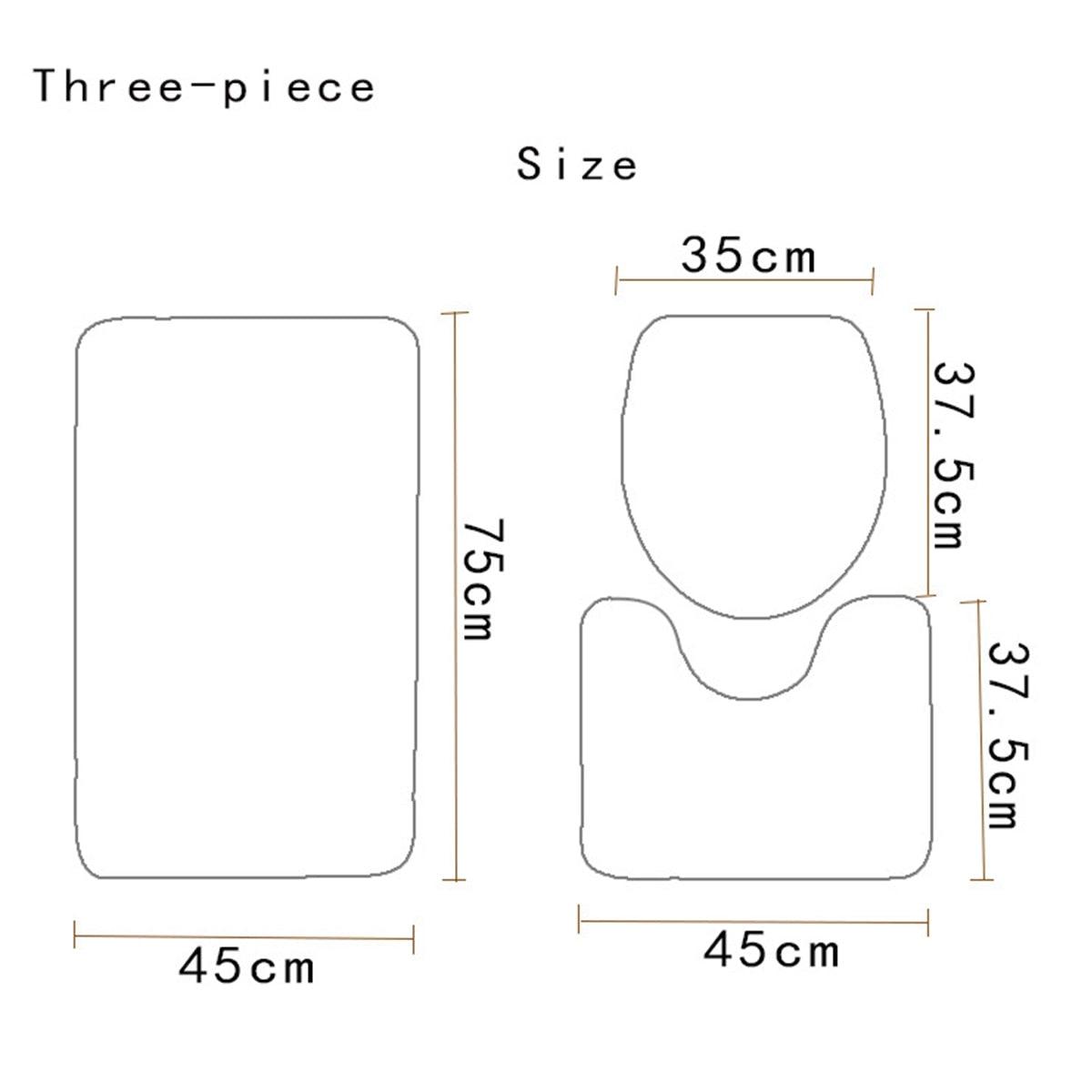 4Pcs Bathroom Suit African Girl Waterproof Toilet Cover Rug Mat Set Flannel Bathroom Shower Curtain (B&2)(B&4)(1U65)(F65)