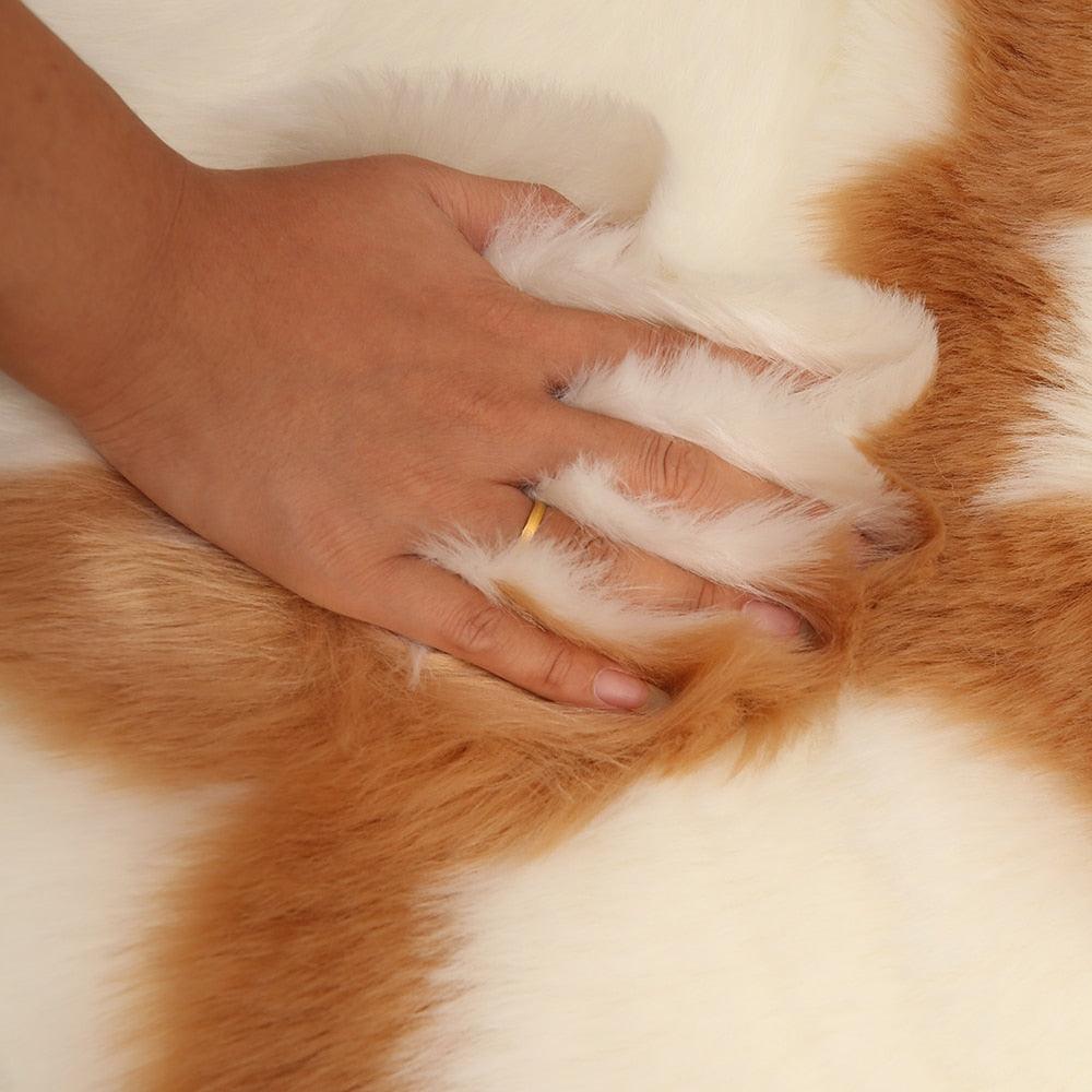 4cm Plush Carpet for Living Room Rectangle Shiny Fur Sheepskin Soft Floor Carpet Anti-slip (RU2)(1U68)(F68)