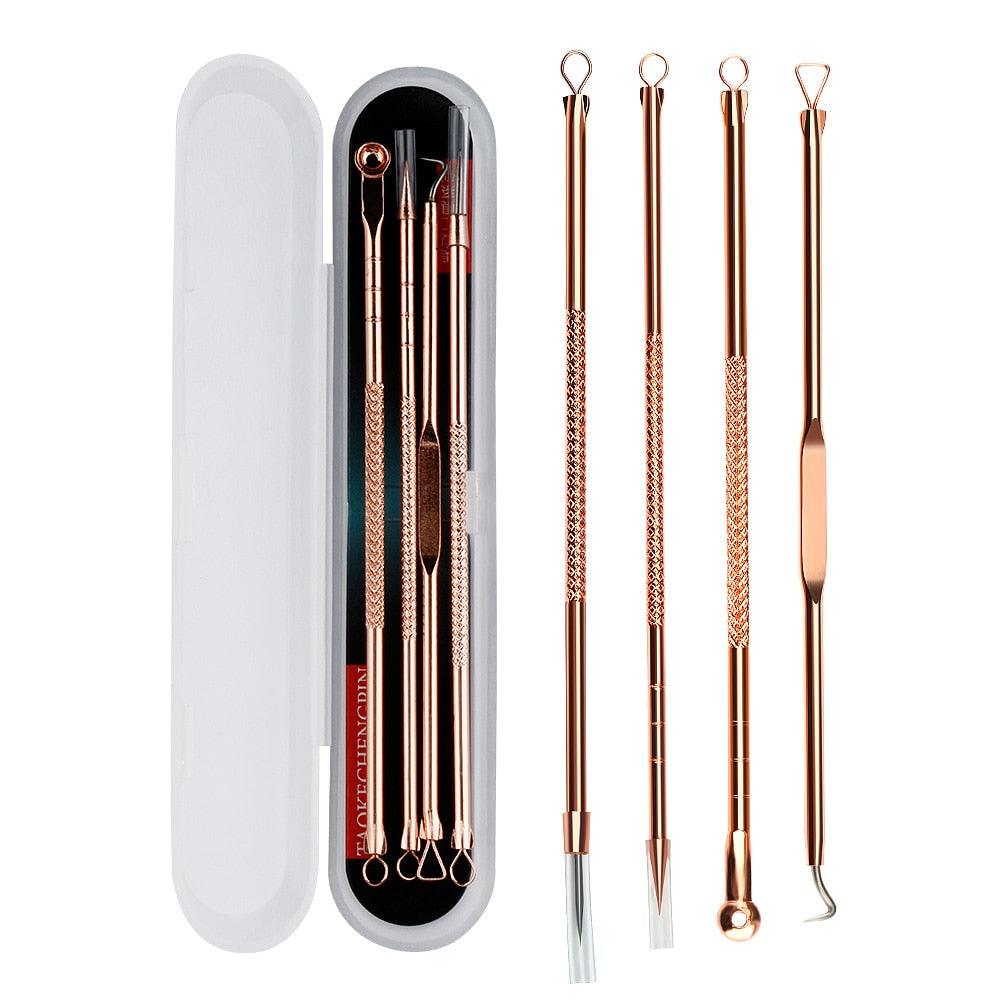 4pcs Acne Blackhead Removal Needles Pimple Acne Extractor Black Head Pore Cleaner Deep (M5)(M1)(1U86)
